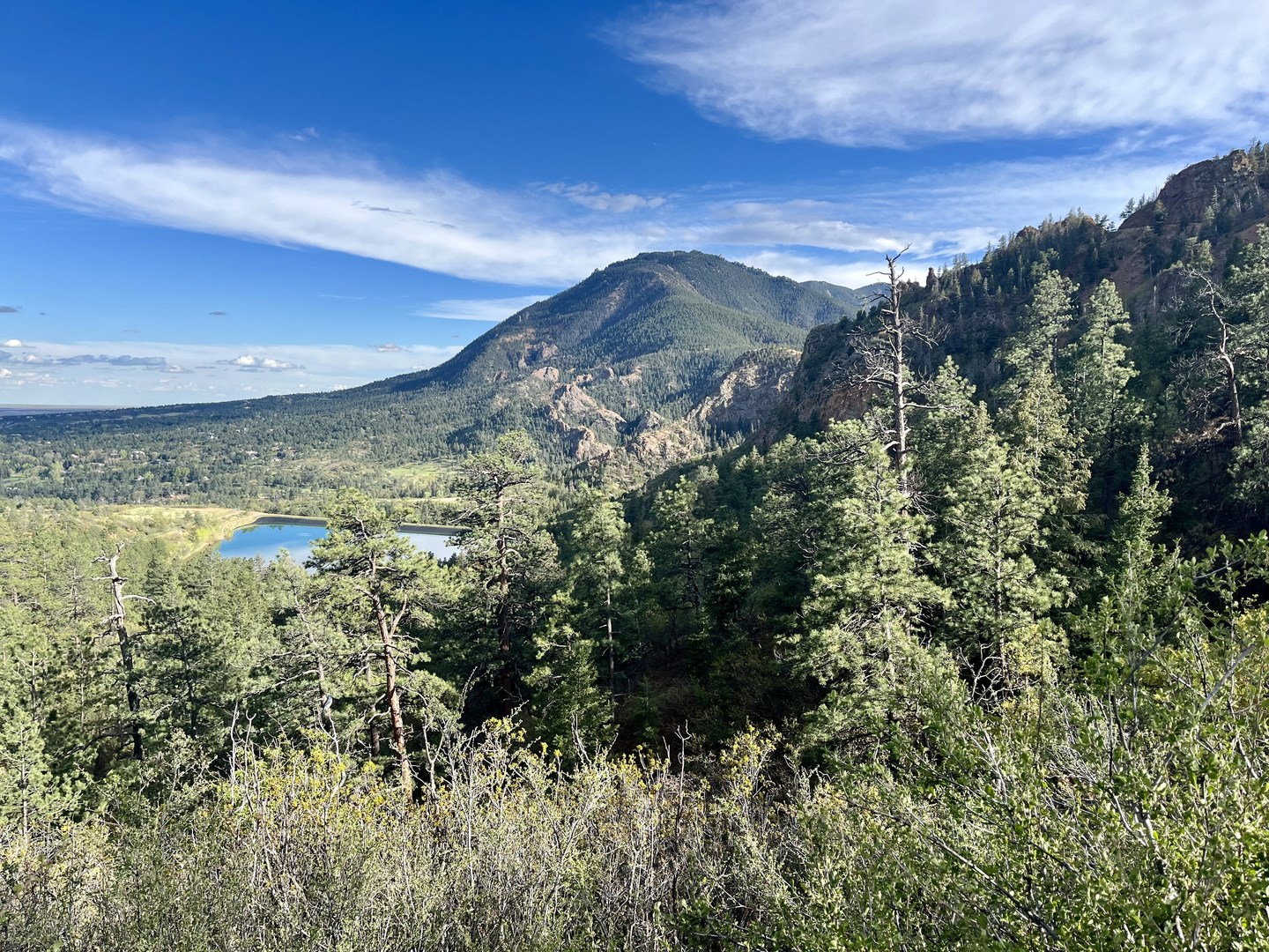 Looking down towards Gold Camp Reservoir.