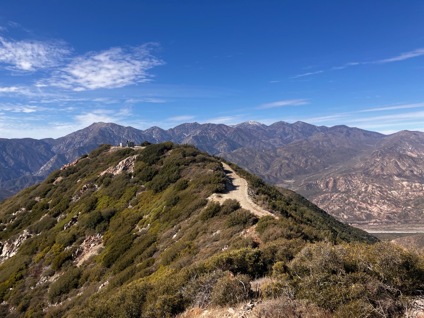 The view from Cajon Mountain summit. Note that the lookout is located further along the ridge than Cajon Mountain summit.