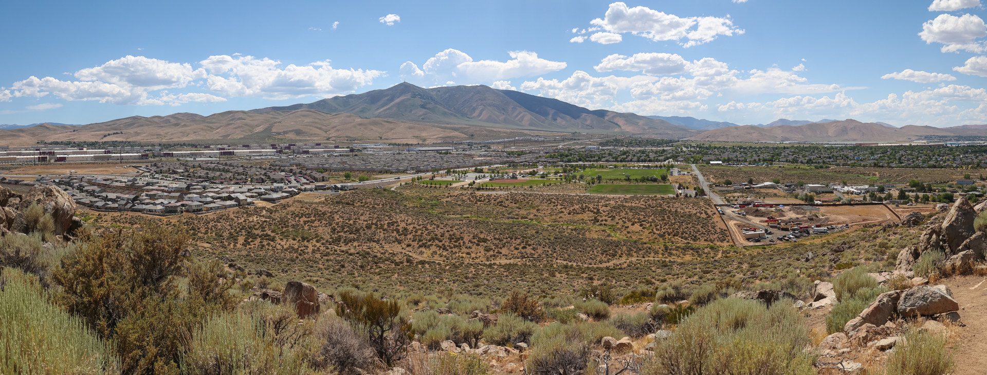 Overlooking North Valleys Regional Park from the trail.