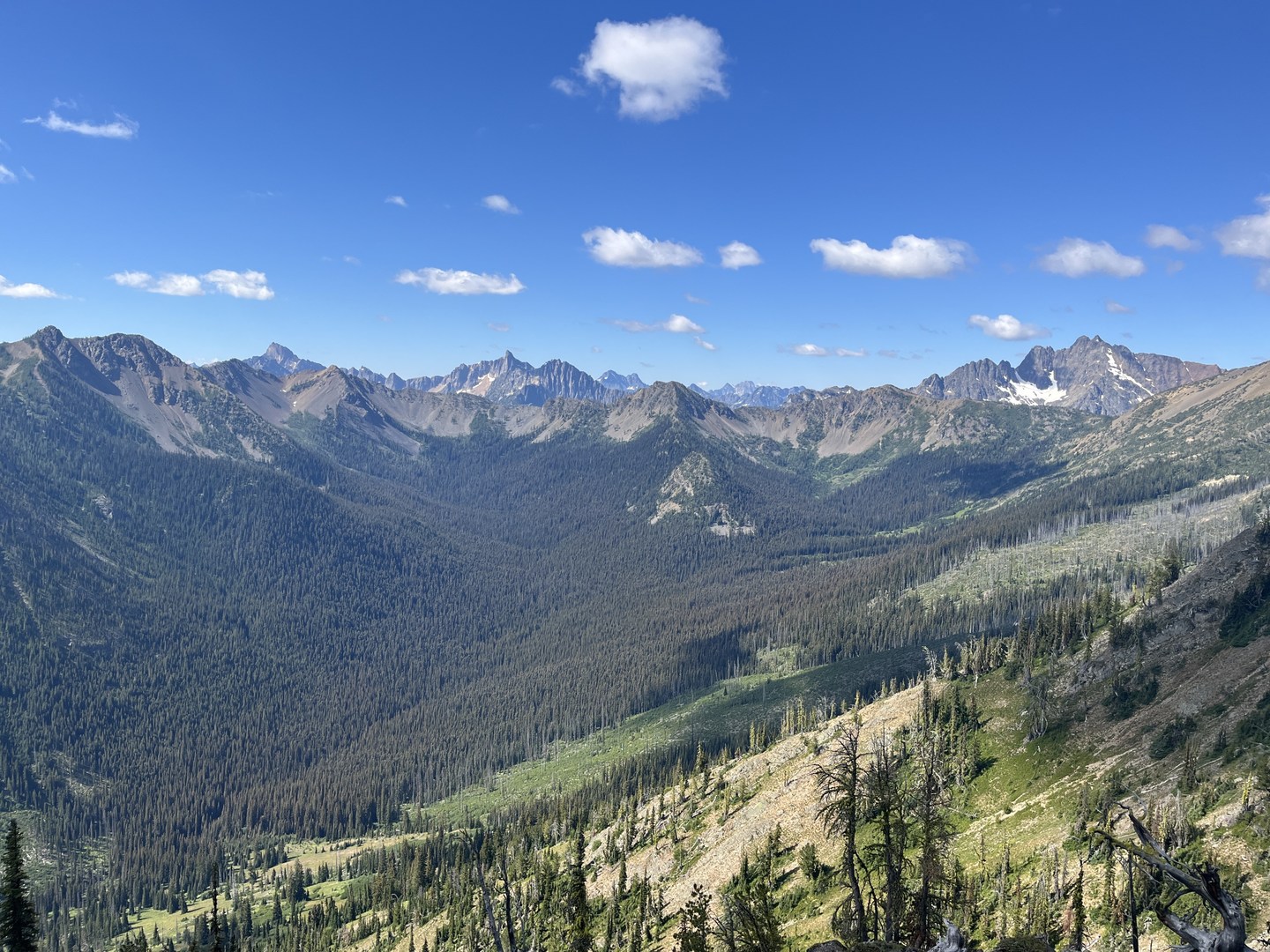 North Cascades looking west.