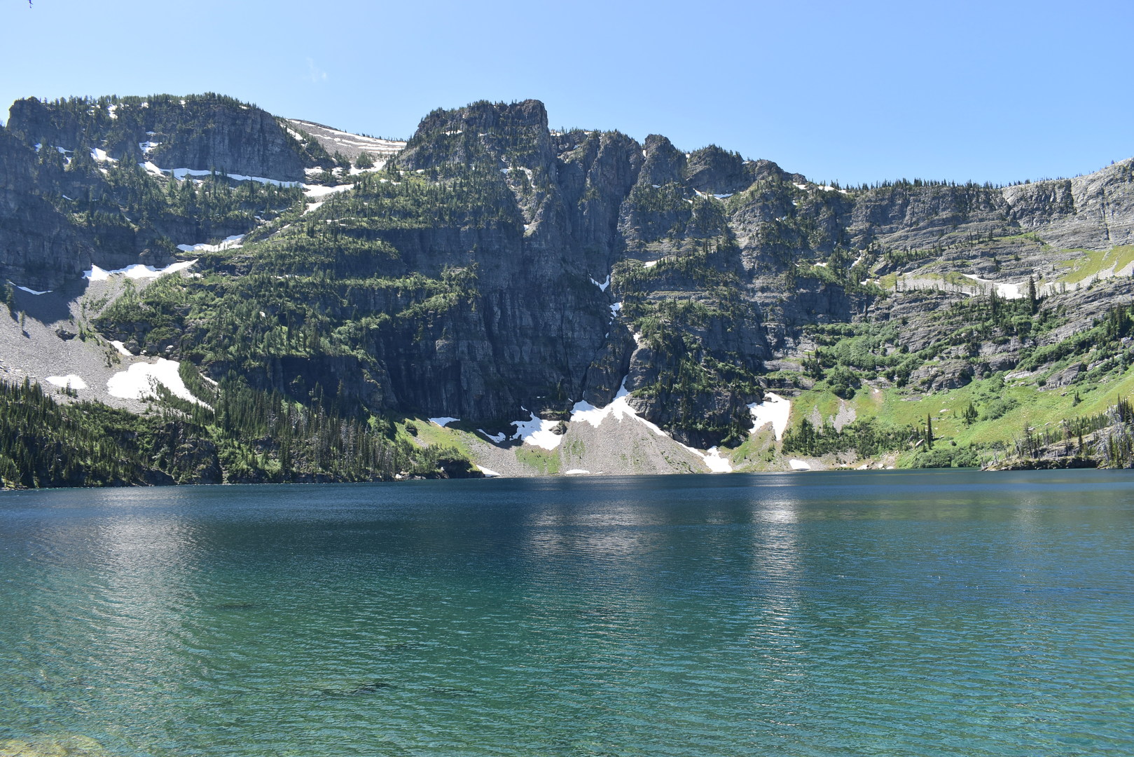 Upper Cedar Lake on the Upper Cedar Creek Trail.