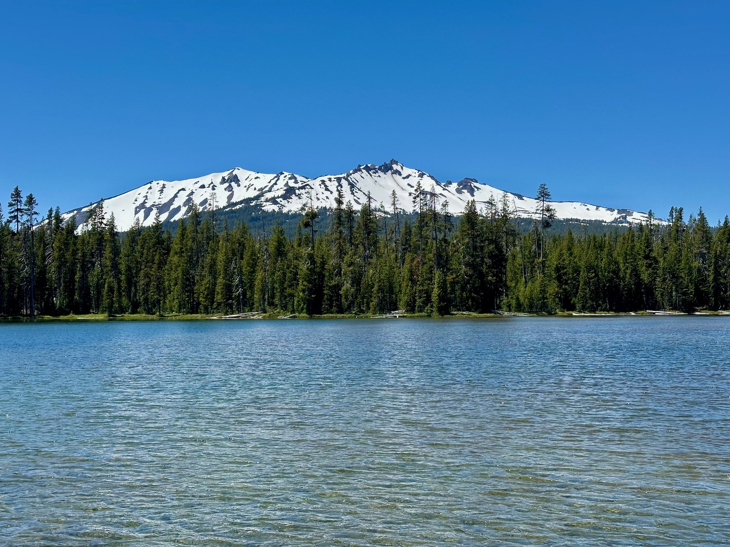 Diamond View Lake and Diamond Peak.