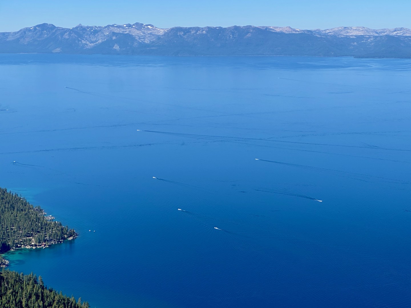 Boats on Lake Tahoe.