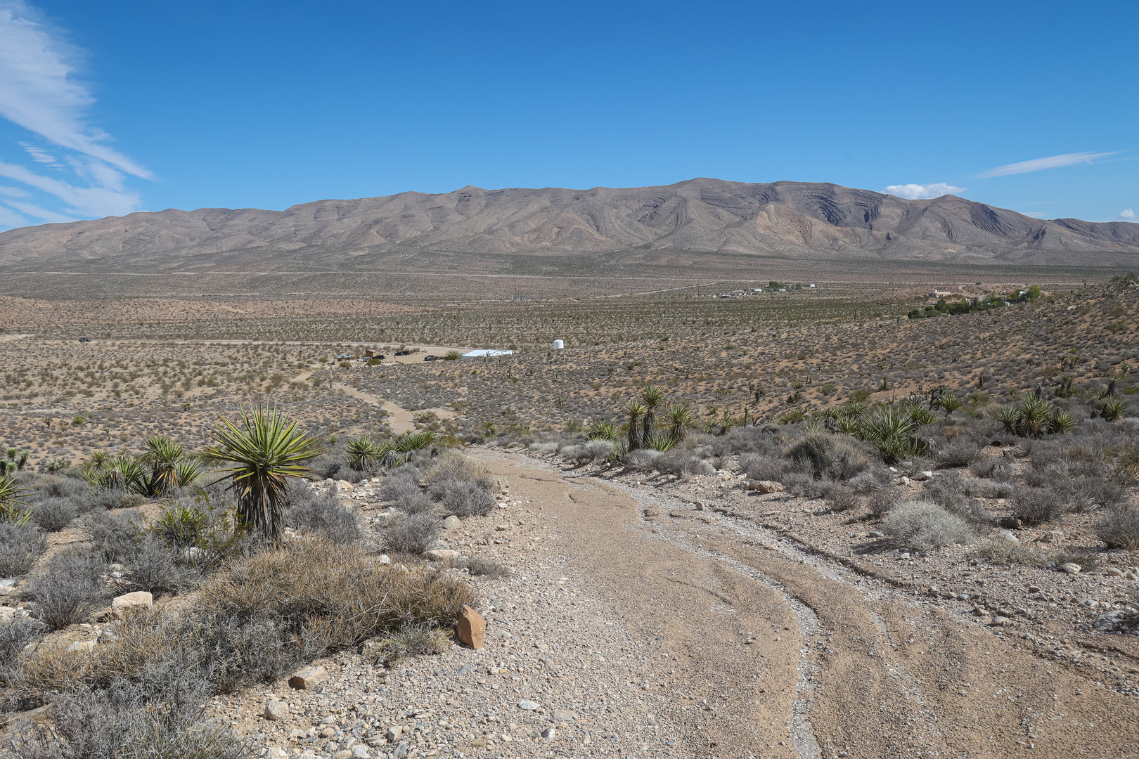 Views of the surrounding mountains along the Goodsprings Loop Trail.