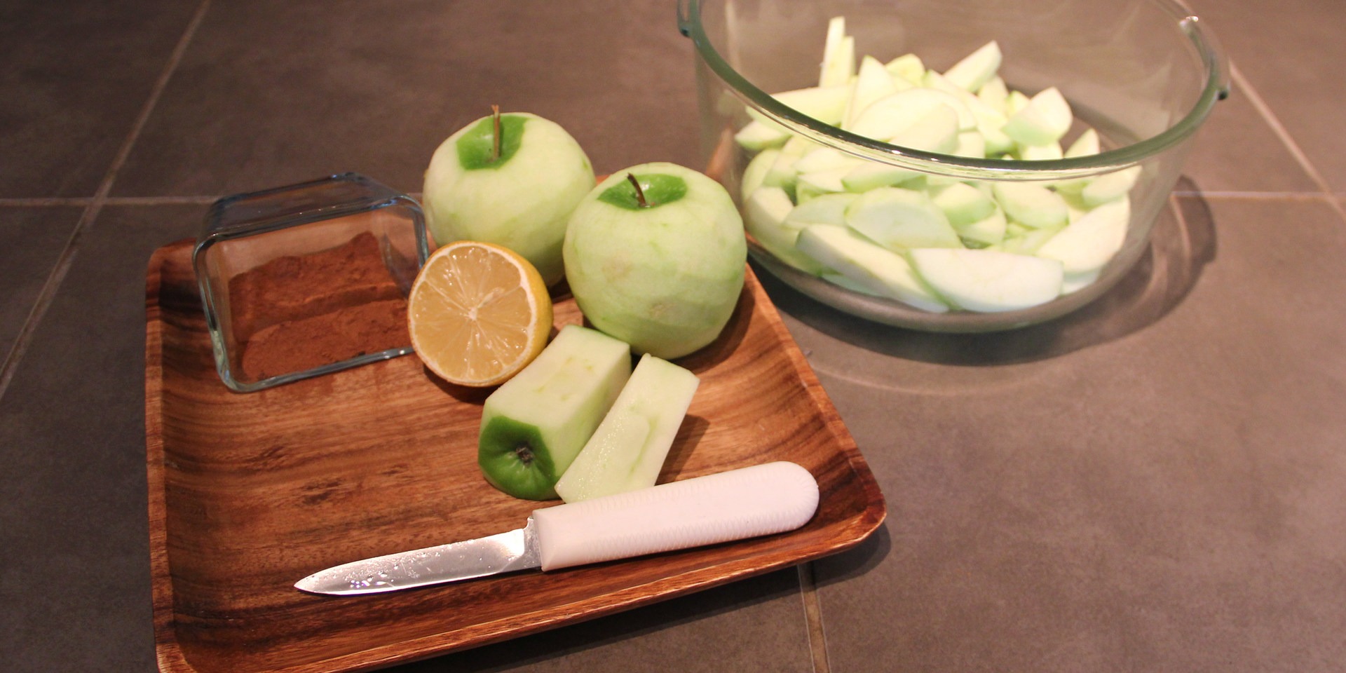 Ingredients for Dehydrated Cinnamon Apples.