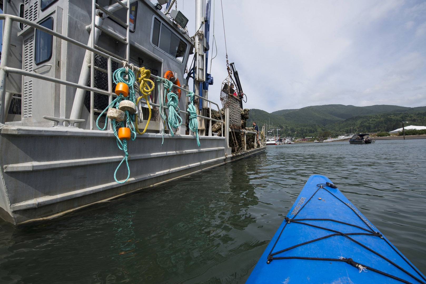A commerical oyster boat at the Port of Garibaldi.