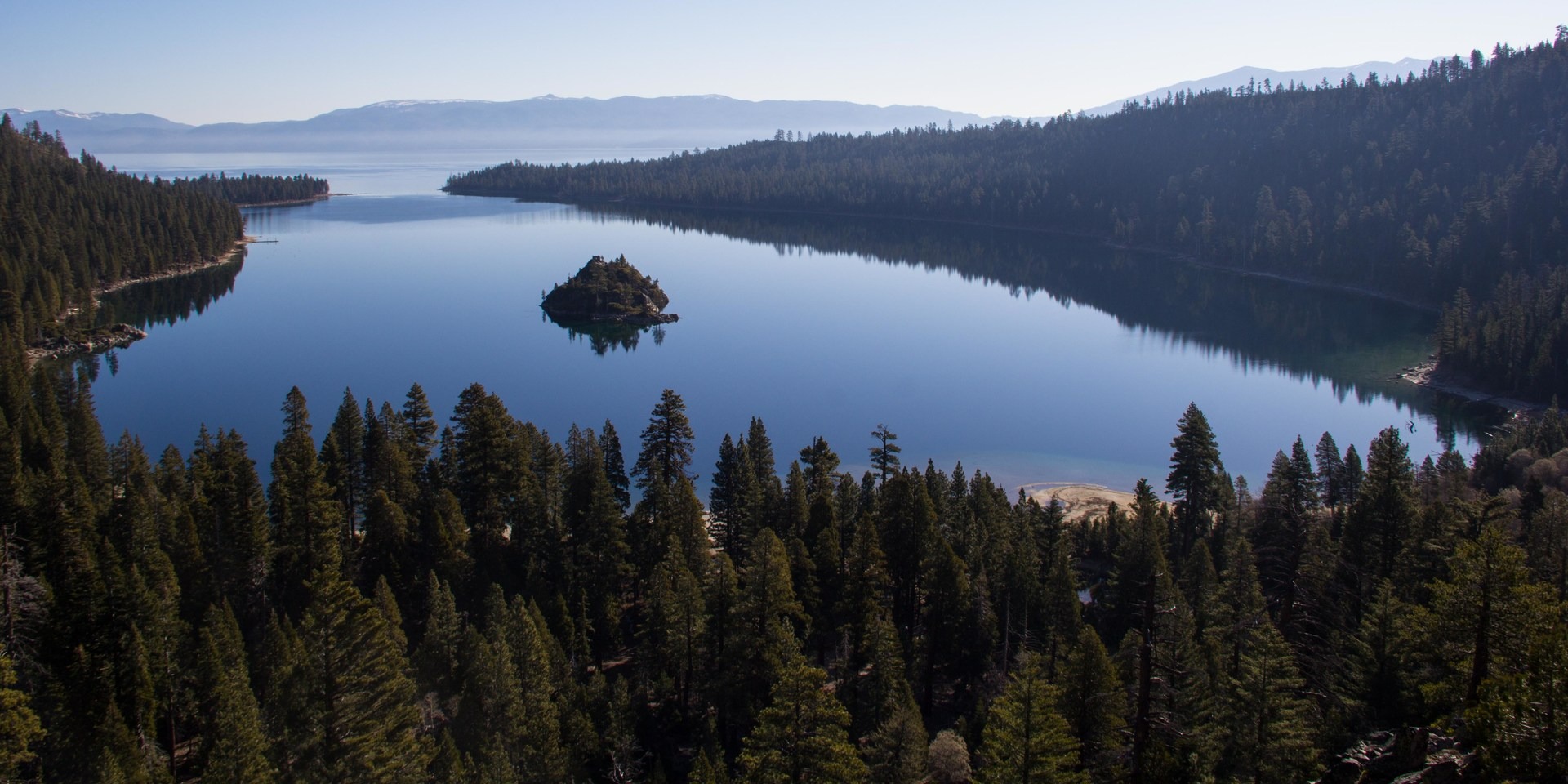 Morning glass across Emerald Bay.