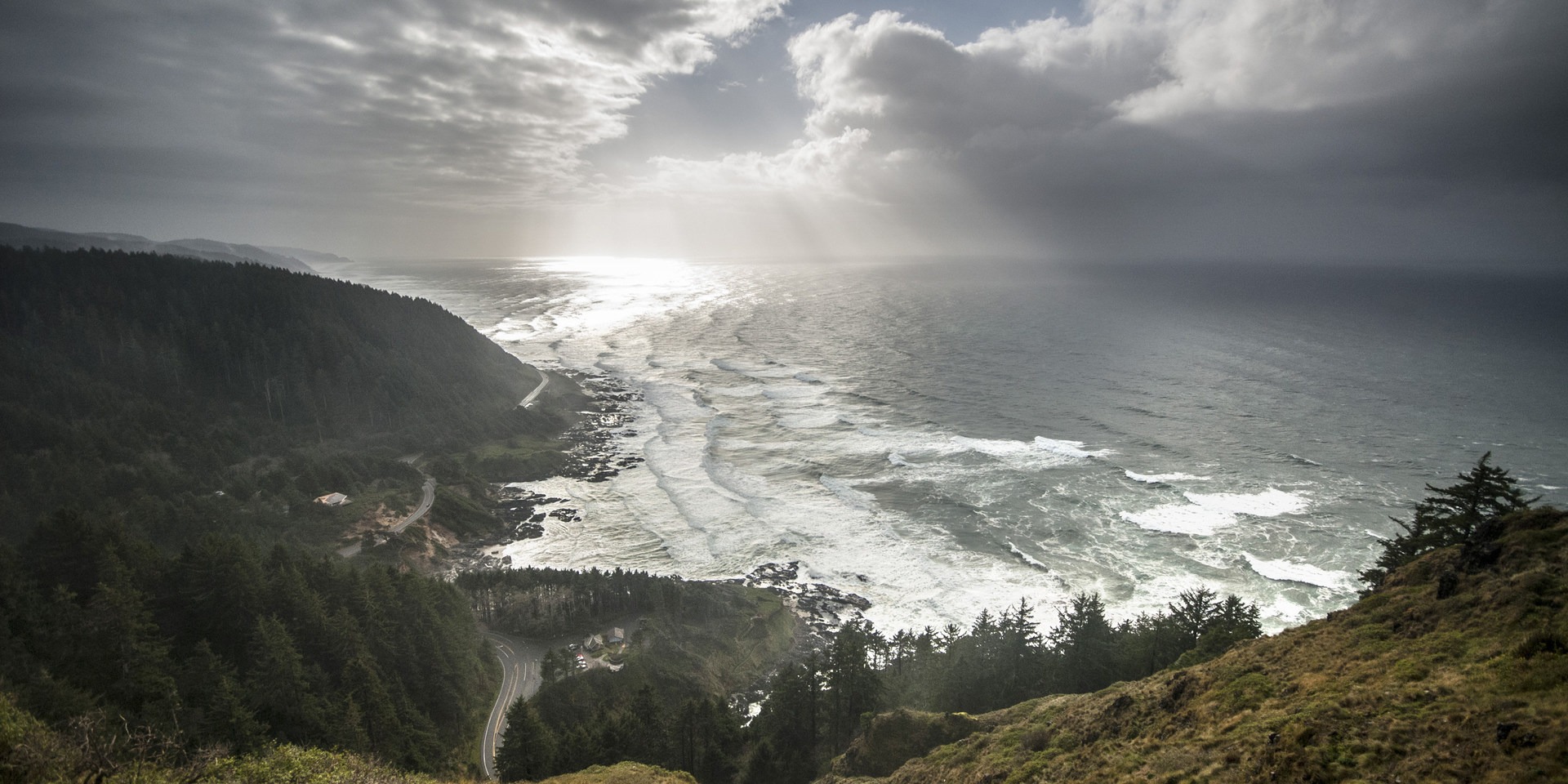 View south toward Heceta Head from Cape Perpetua.