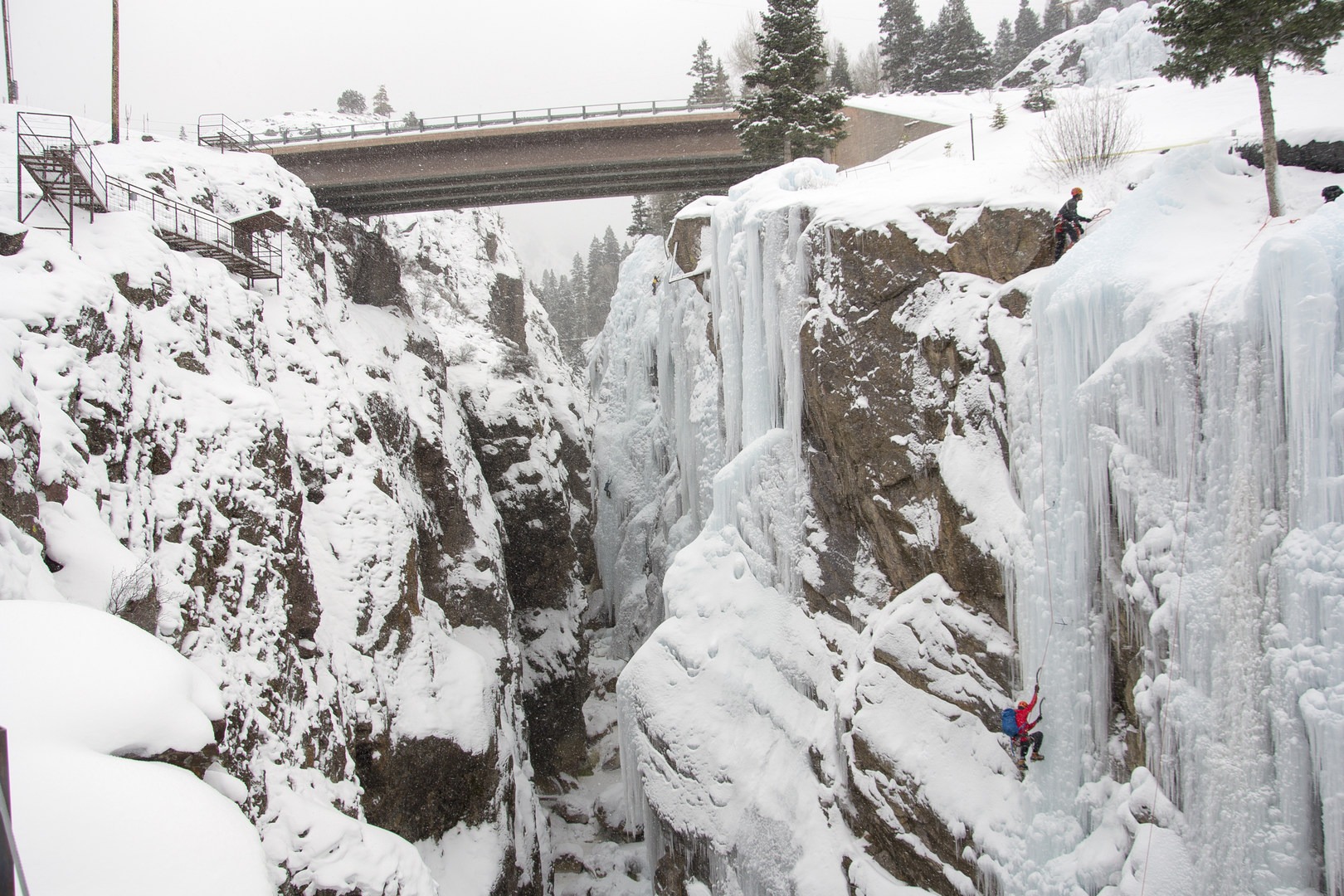 Ice Climbers in Ouray Ice Park.