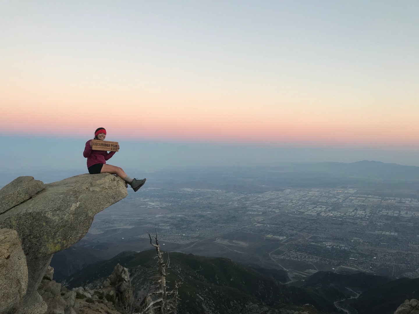 Watching the sunset on top of Cucamonga Peak