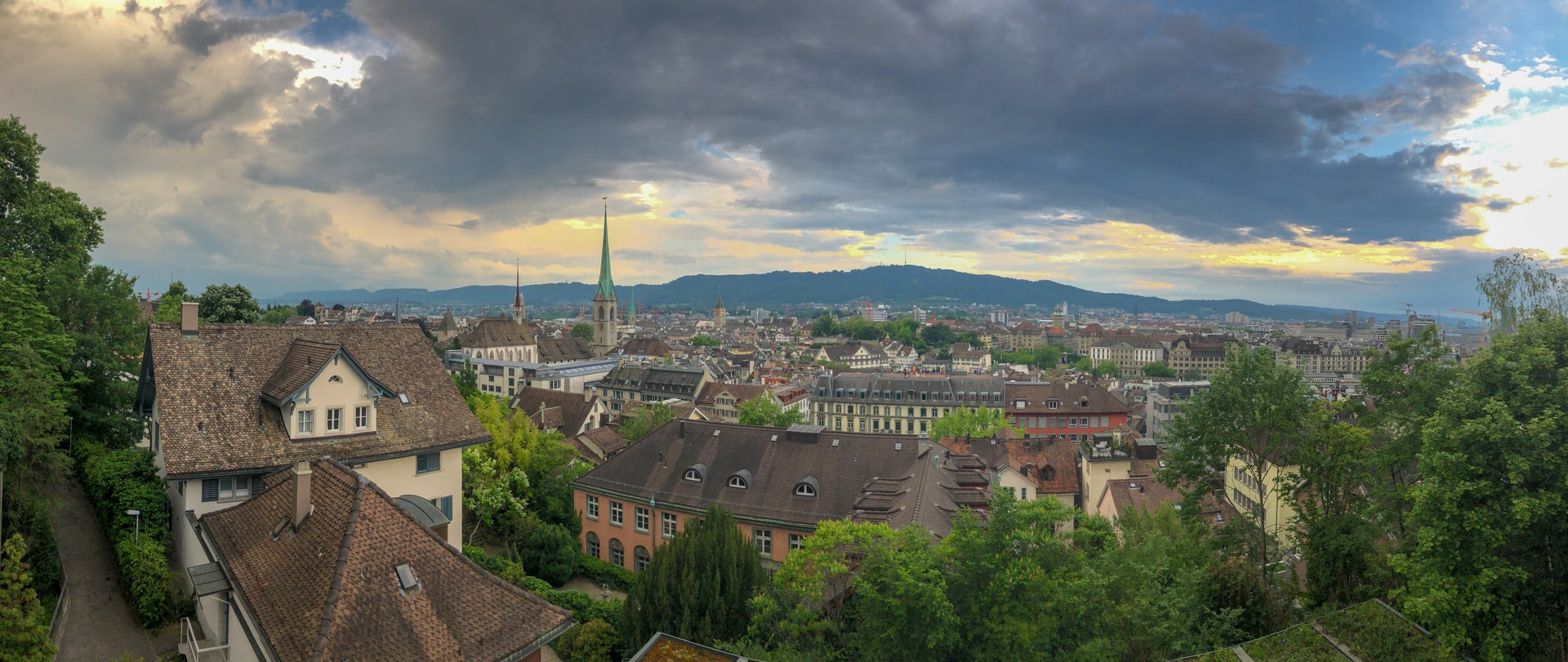 Overlooking Zurich's beautiful old town