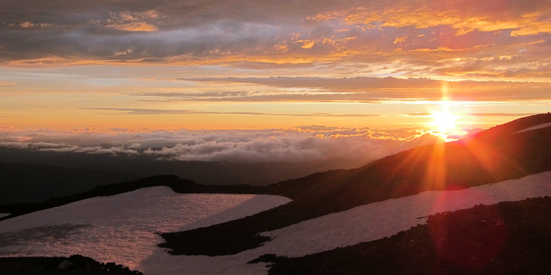 Sunset from Mt Adams.