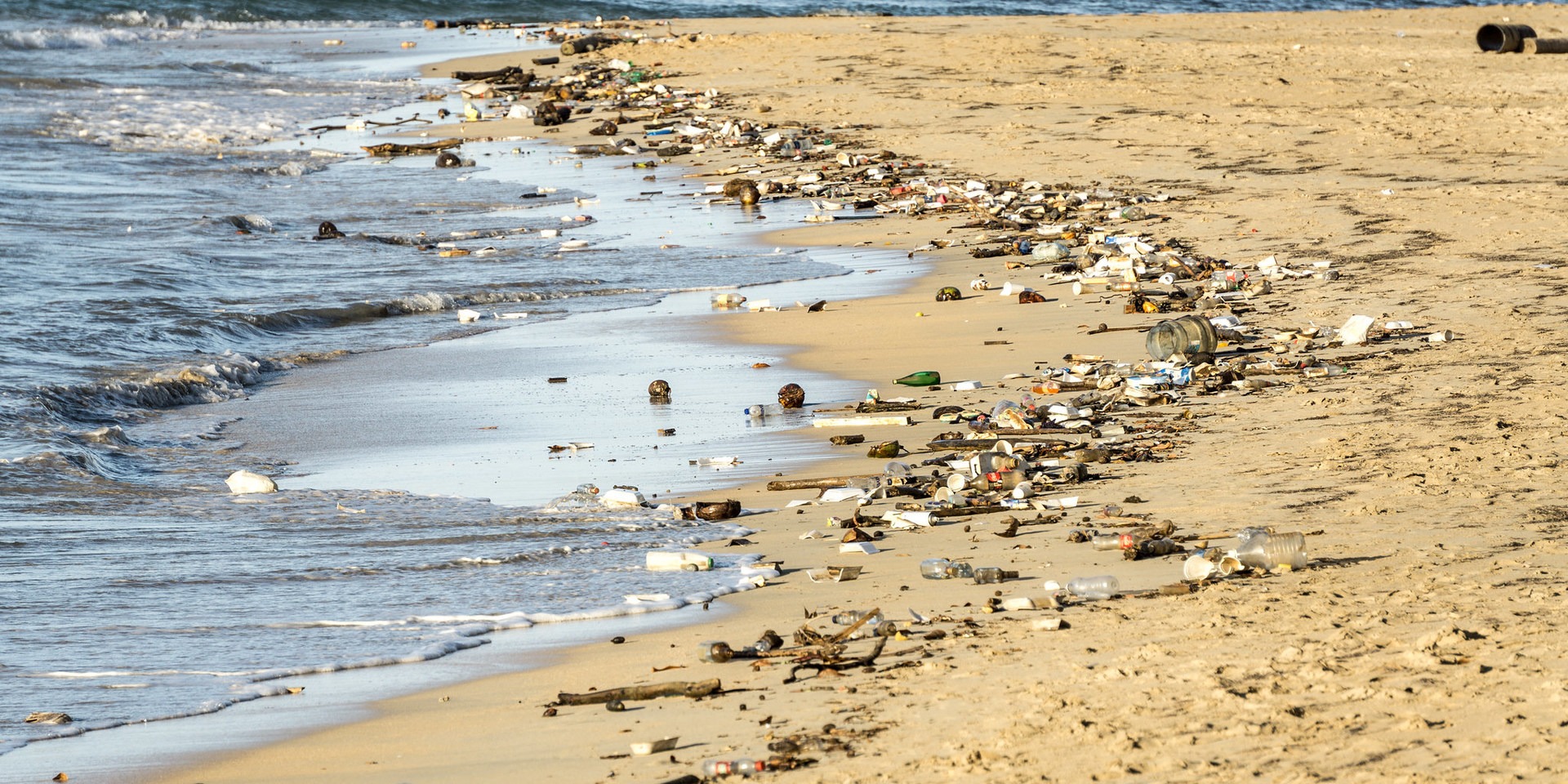 Plastic pollution washes ashore in the Dominican Republic. rey perezoso/Flickr Creative Commons.