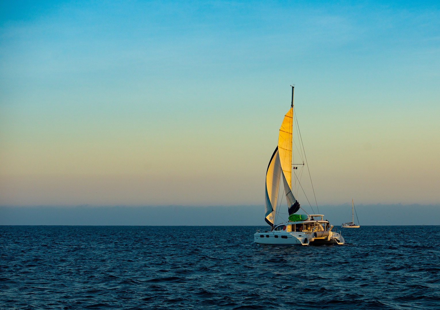 Low layer of clouds entering the Sea of Cortez from the Pacific Ocean.